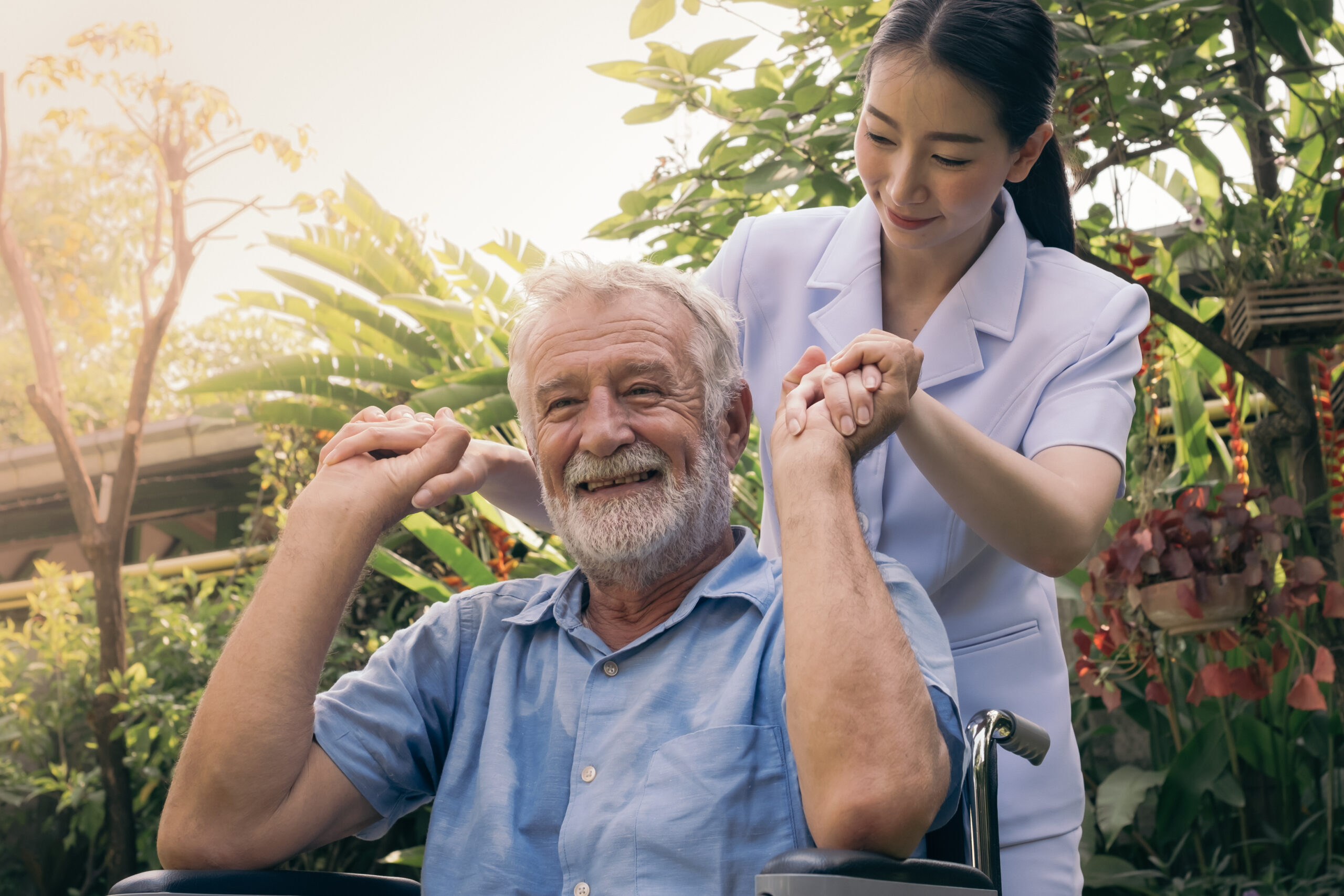 Compassionate caregiver assisting a senior in Bethesda, MD – providing personalized in-home care with dignity and respect.