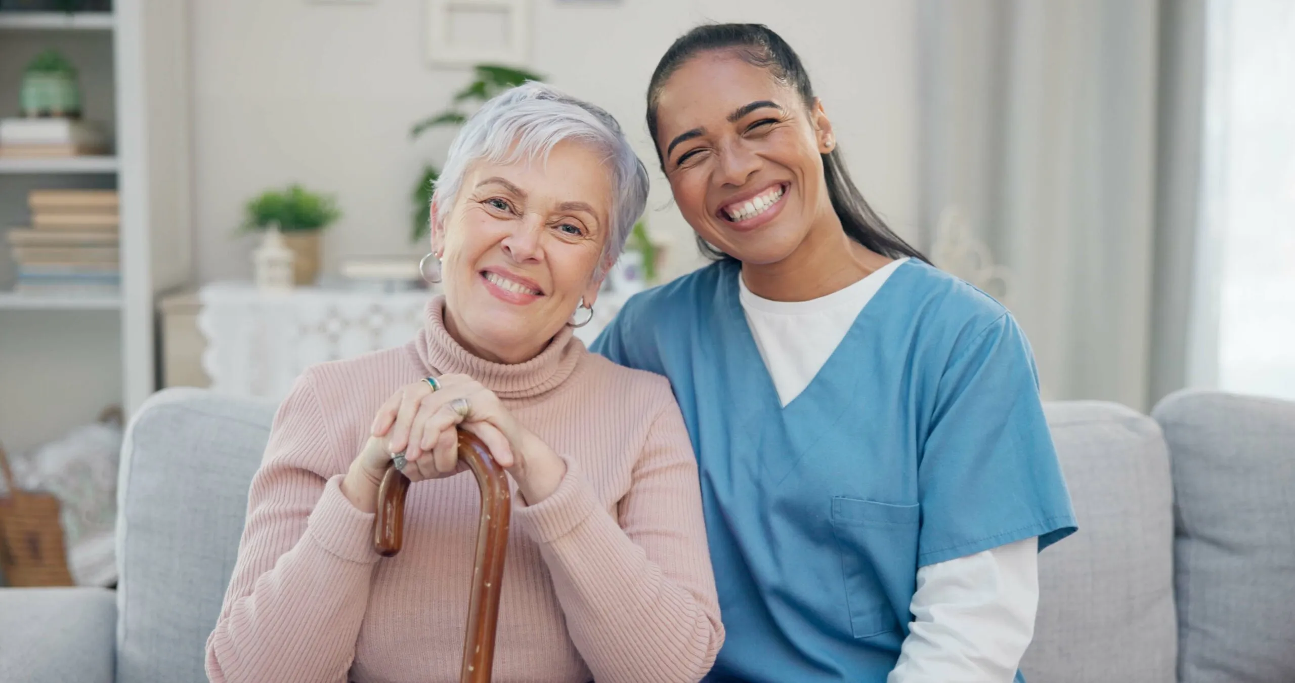 compassionate caregiver providing 24-hour home care in Gaithersburg, MD helping senior safely at home